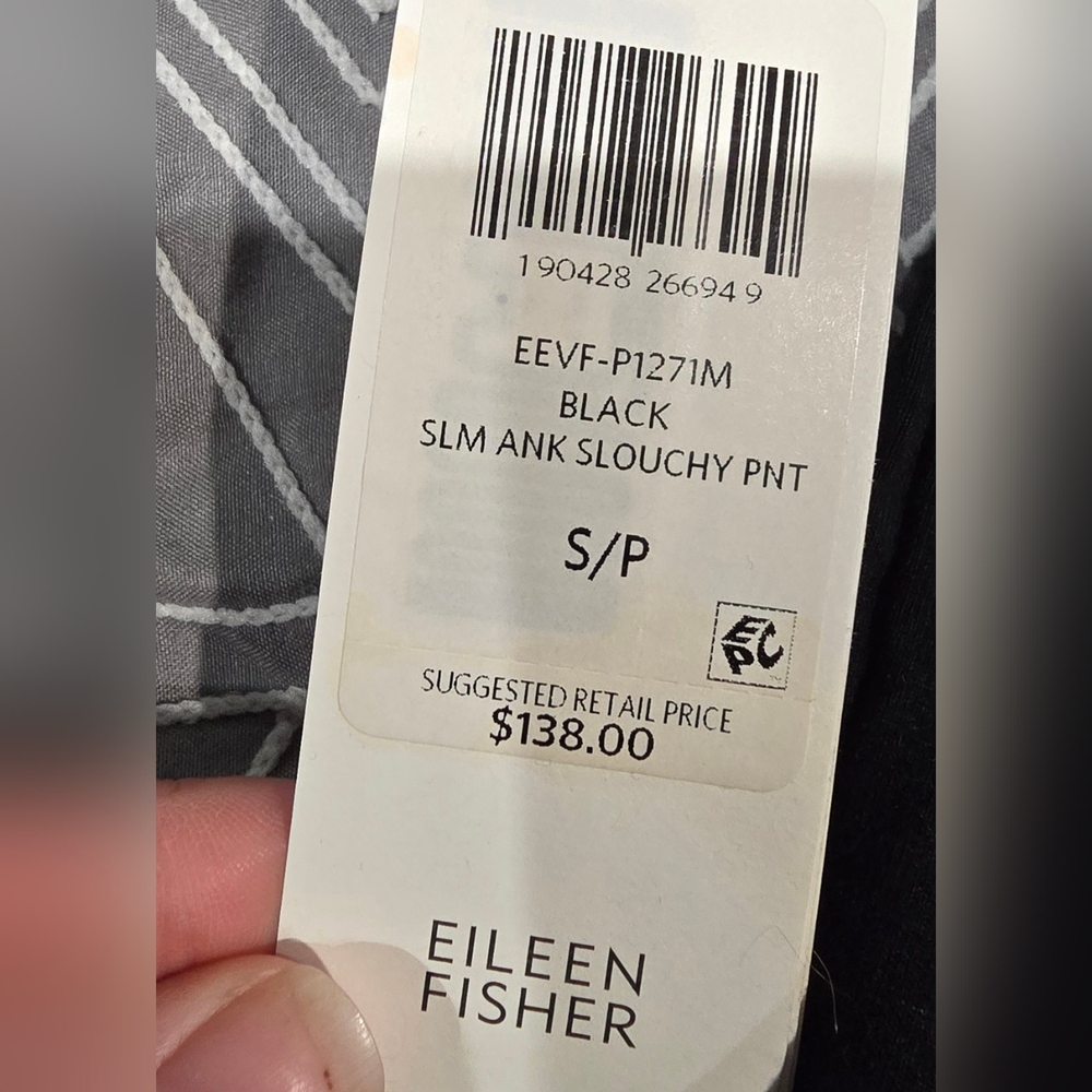 Eileen Fisher Slim Ankle Slouchy Pants Size Small - Picture 2 of 6